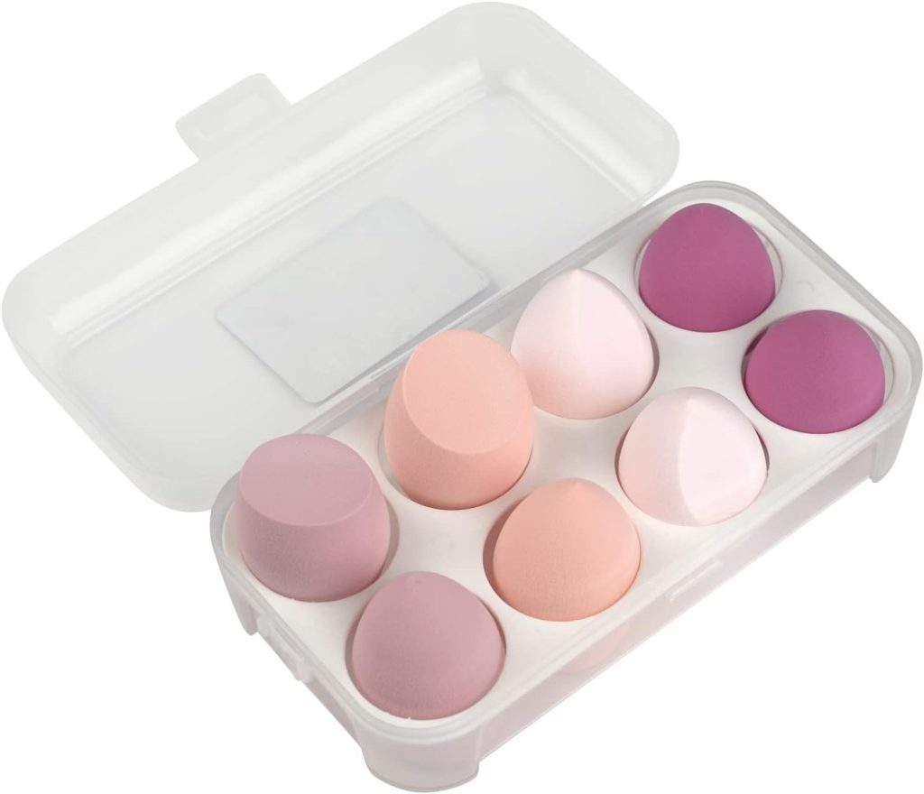 Essential Makeup Sponge Set – 8pcs Latex-Free Beauty Blender Kit