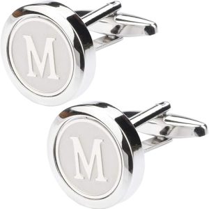 Men's Classic Stainless Steel Initial Cufflinks – A–Z Alphabet Letter Design